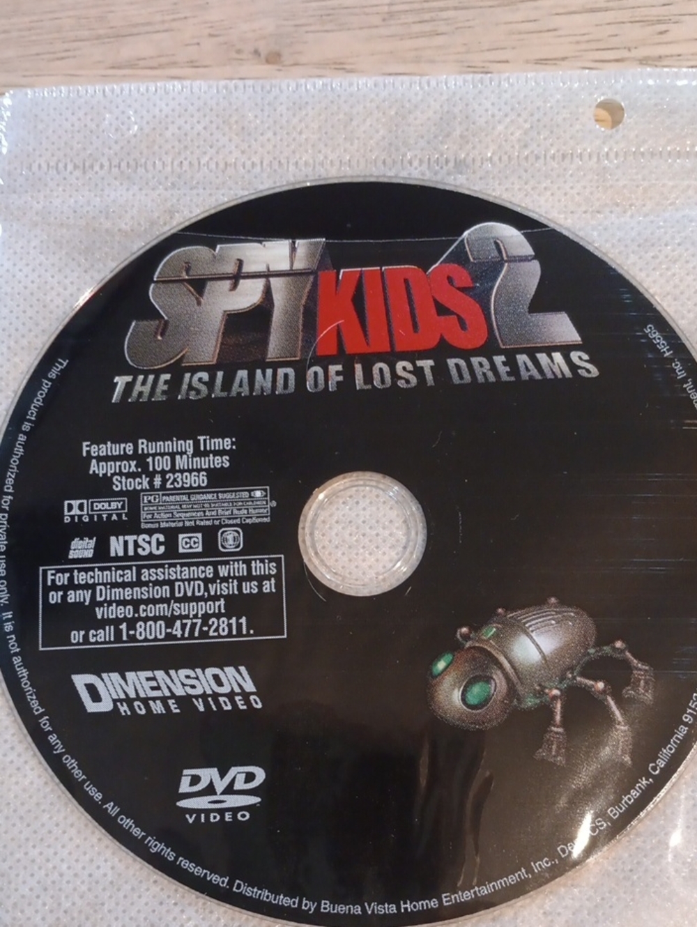Spy Kids 2 The Island of Lost Dreams DVD *NO CASE*